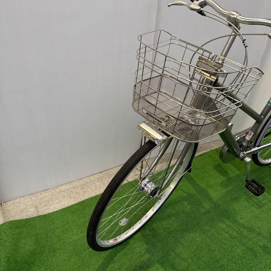 ブリヂストン アルベルト自転車27インチ 内5速 シルバー美品【引き取り限定】