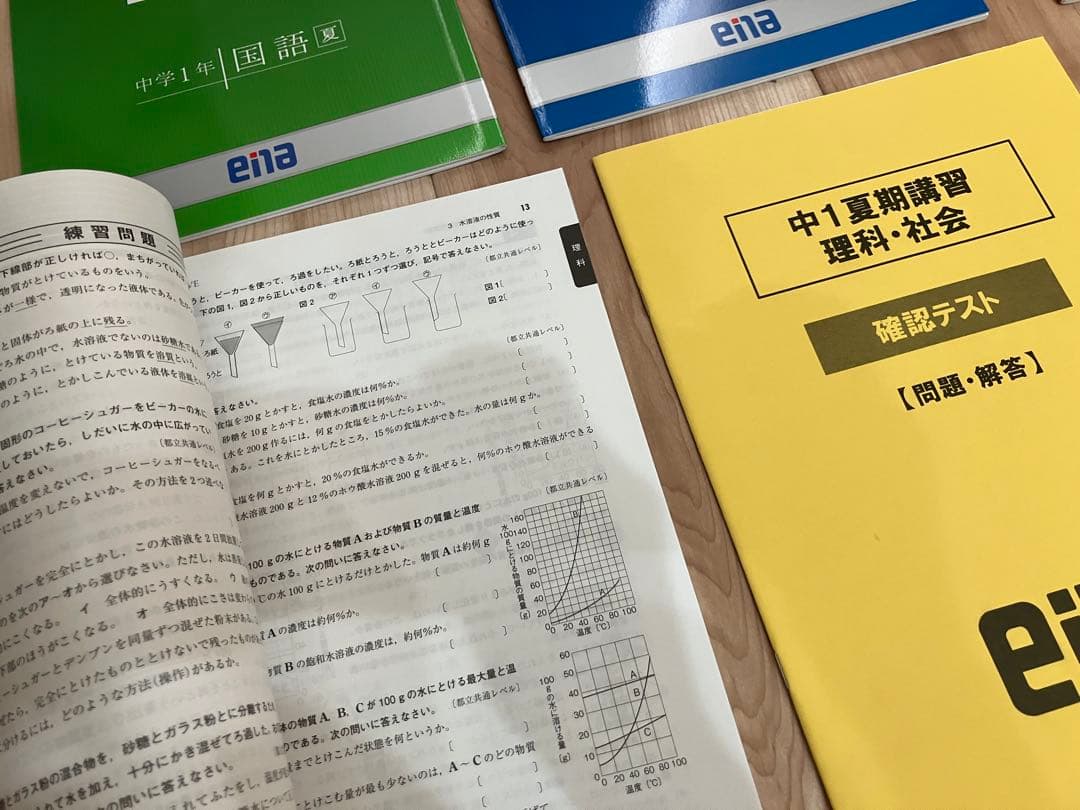 未記入 ena中1 2025年 夏期講習 テキスト 教材　PERSPECTIVE