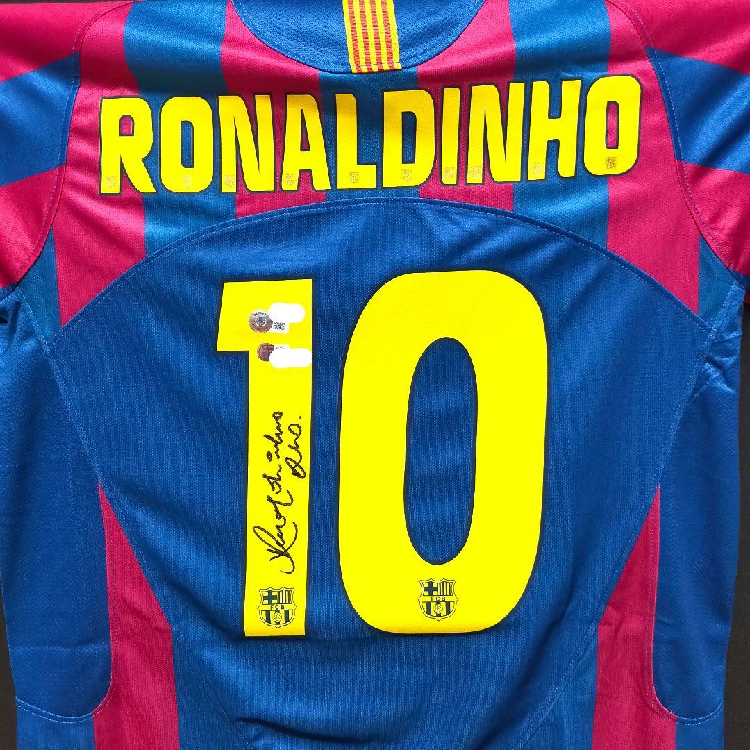 【正規品】ロナウジーニョ／直筆サイン／FCバルセロナ／ジャージ、ユニフォーム