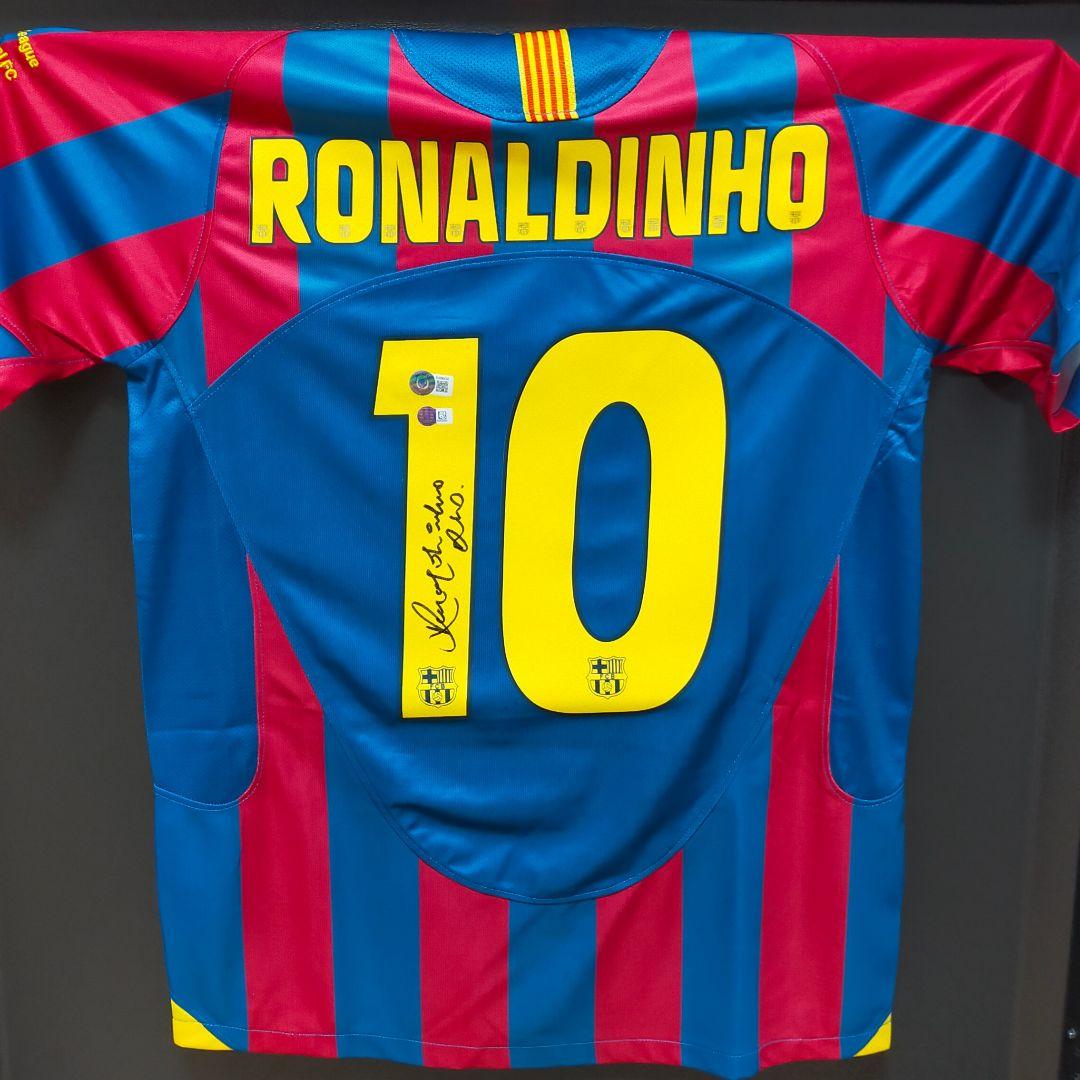 【正規品】ロナウジーニョ／直筆サイン／FCバルセロナ／ジャージ、ユニフォーム