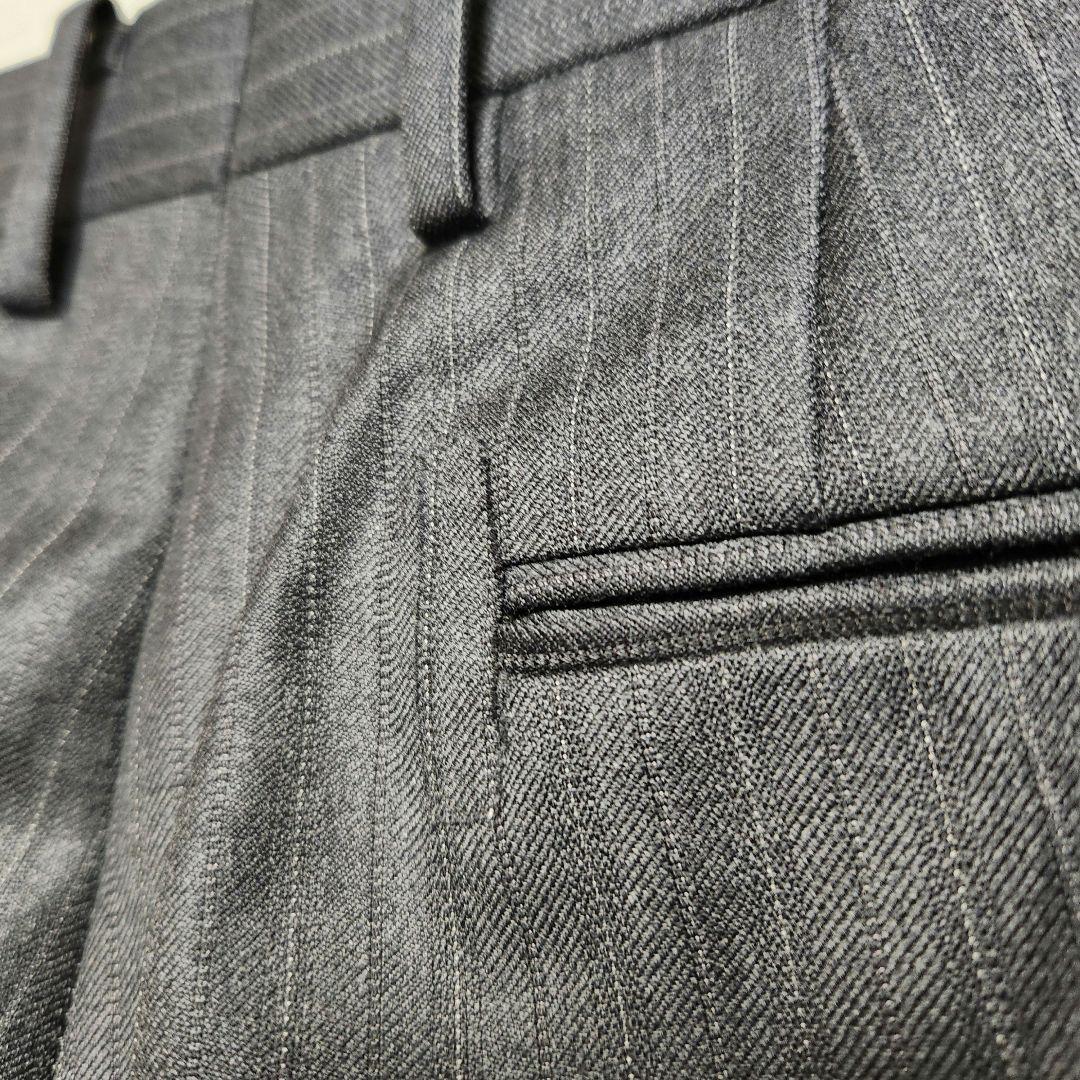 ゼニア　メンズ　スーツ　グレー　ストライプ　44