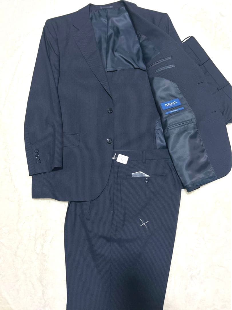 【美品・未使用級】REGAL リーガル スーツ2パンツ 希少 BE8 ネイビー