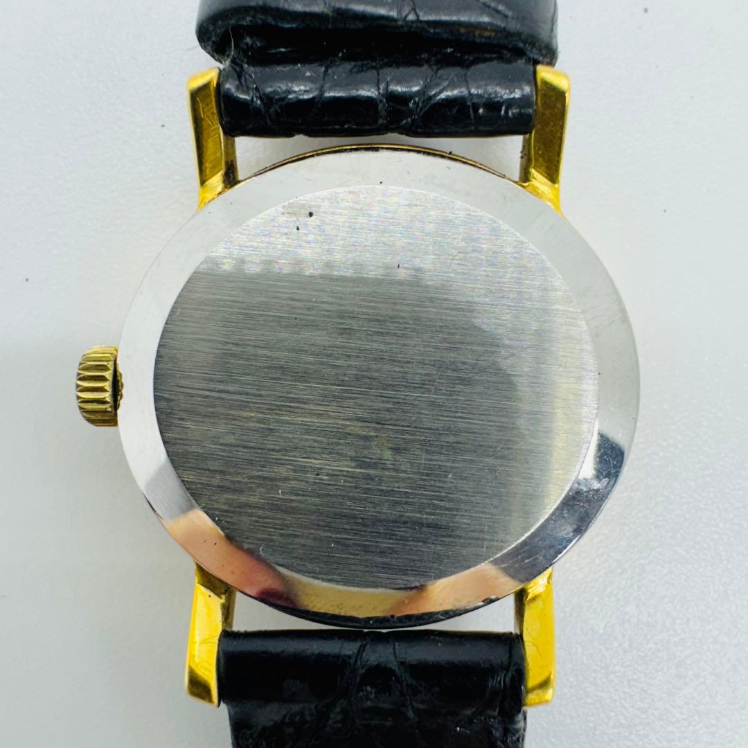 ✨OMEGA✨オメガ✨ジュネーブ✨ゴールド文字盤✨革レザー✨腕時計✨