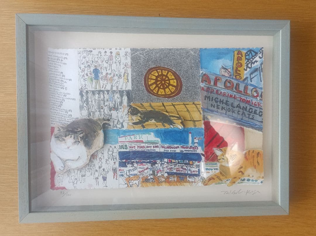 久下貴史　立体版画マンハッタナーズ　猫