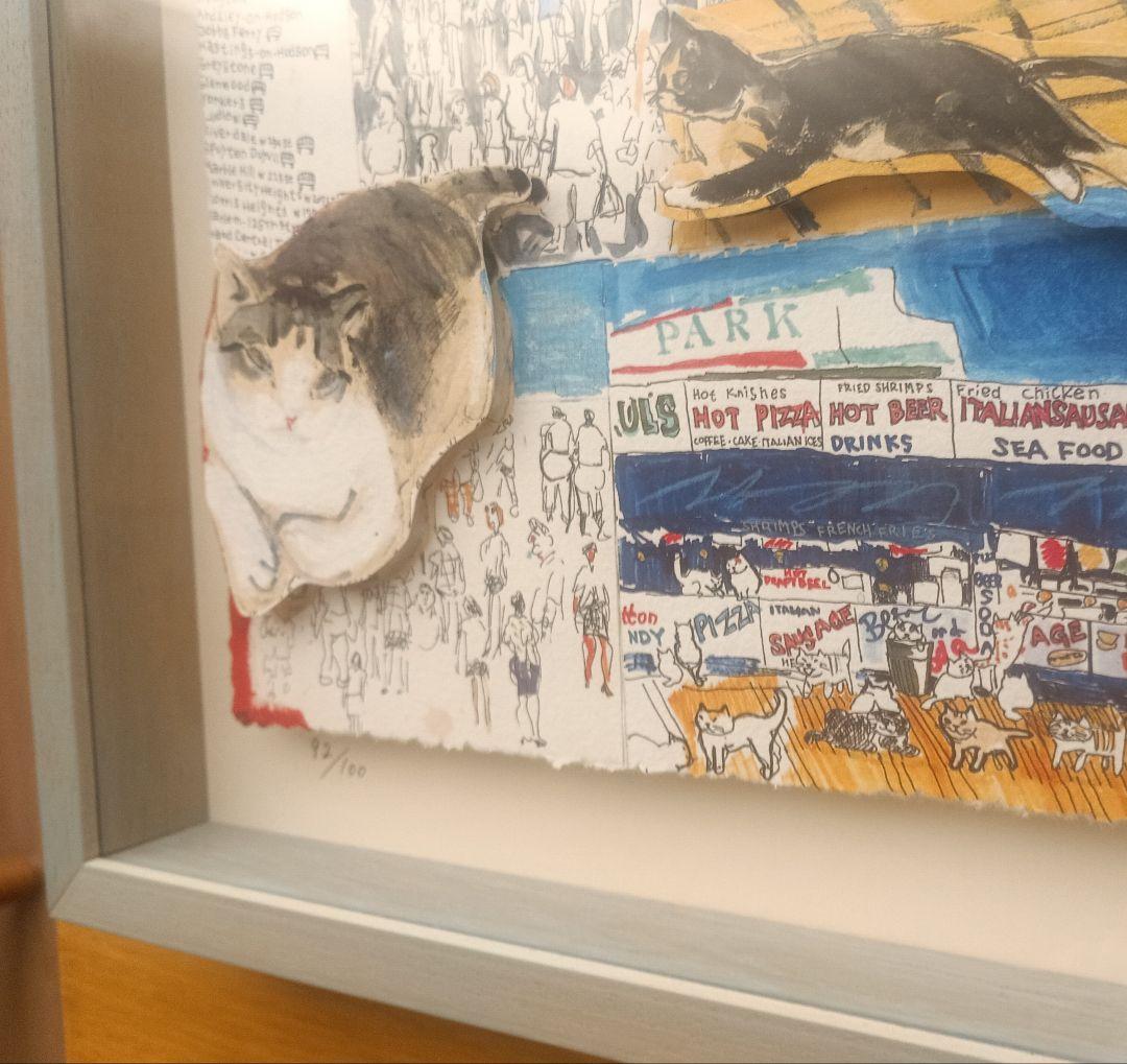 久下貴史　立体版画マンハッタナーズ　猫