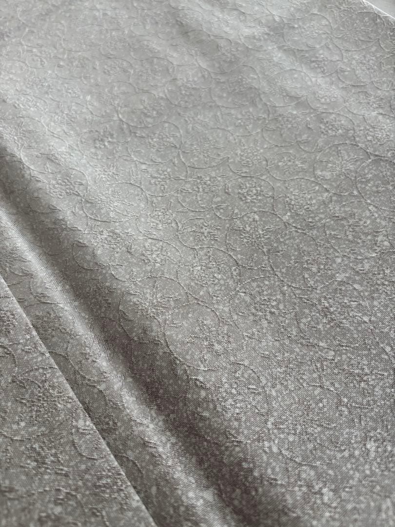 正絹 紋お召 撒き糊散らし 花唐草 裾暈し 袷 付け下げ 仕付け糸付き未使用