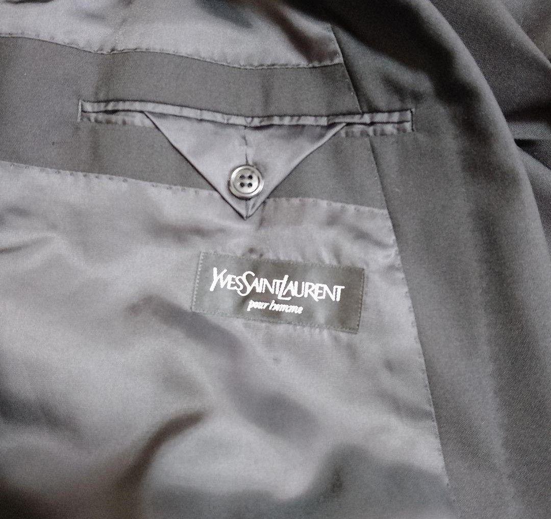 YSL イブサンローラン ダブルスーツ セットアップ ブラック ウール100%