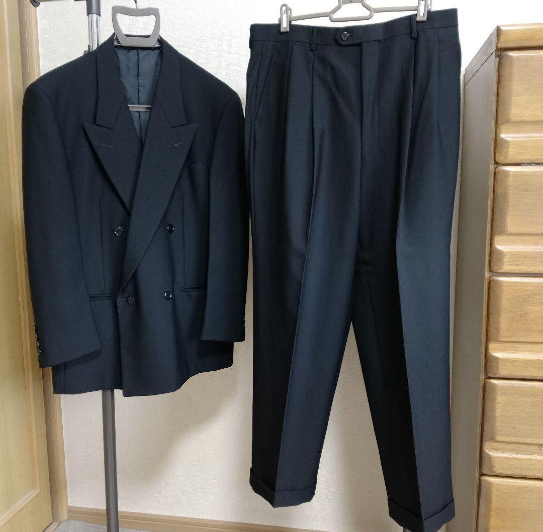 YSL イブサンローラン ダブルスーツ セットアップ ブラック ウール100%