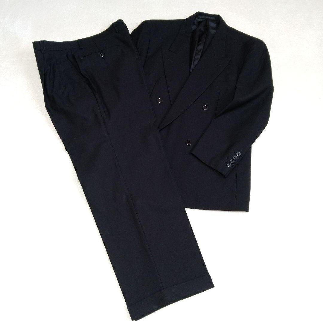 YSL イブサンローラン ダブルスーツ セットアップ ブラック ウール100%