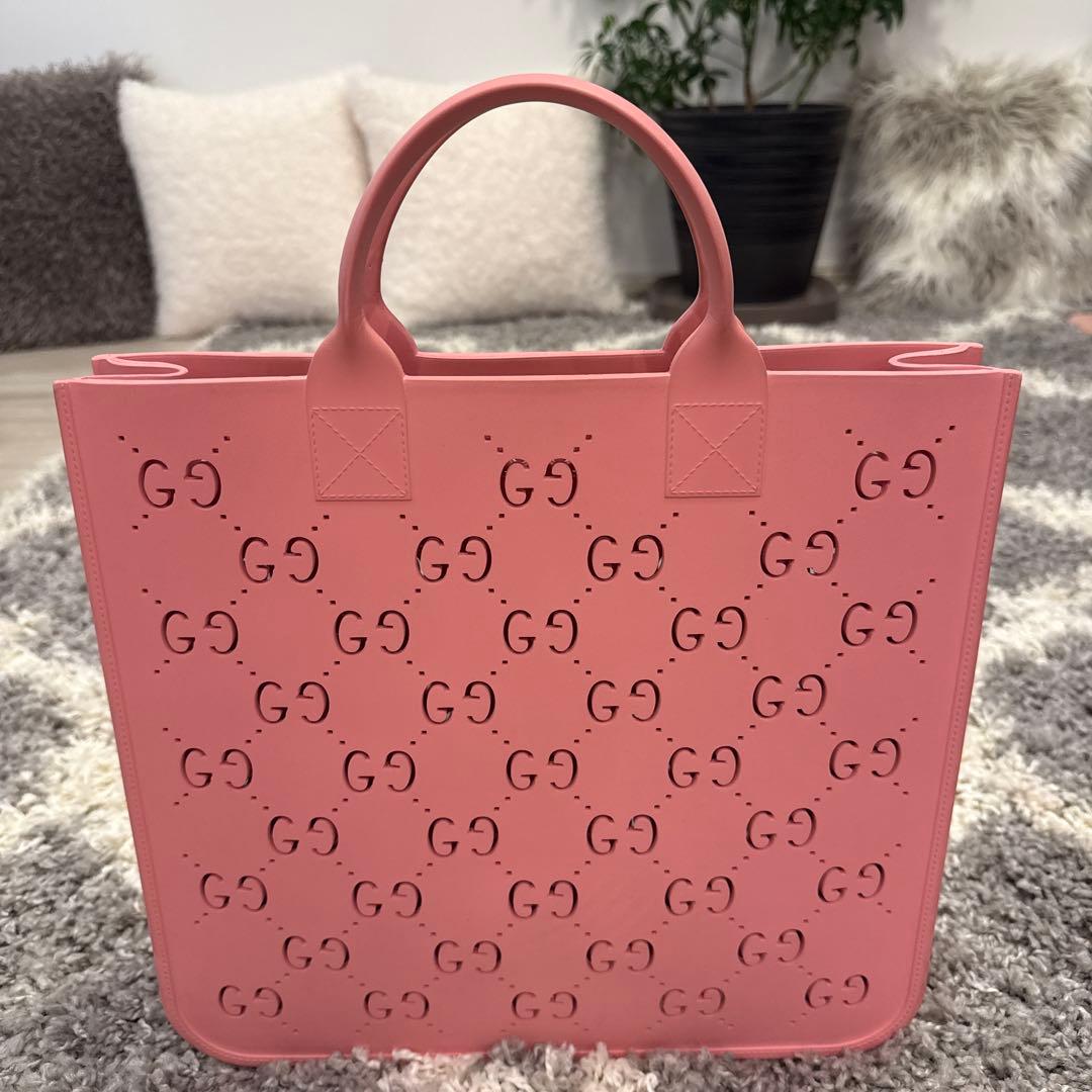 GUCCI チルドレンズ　ラバートート　ピンク