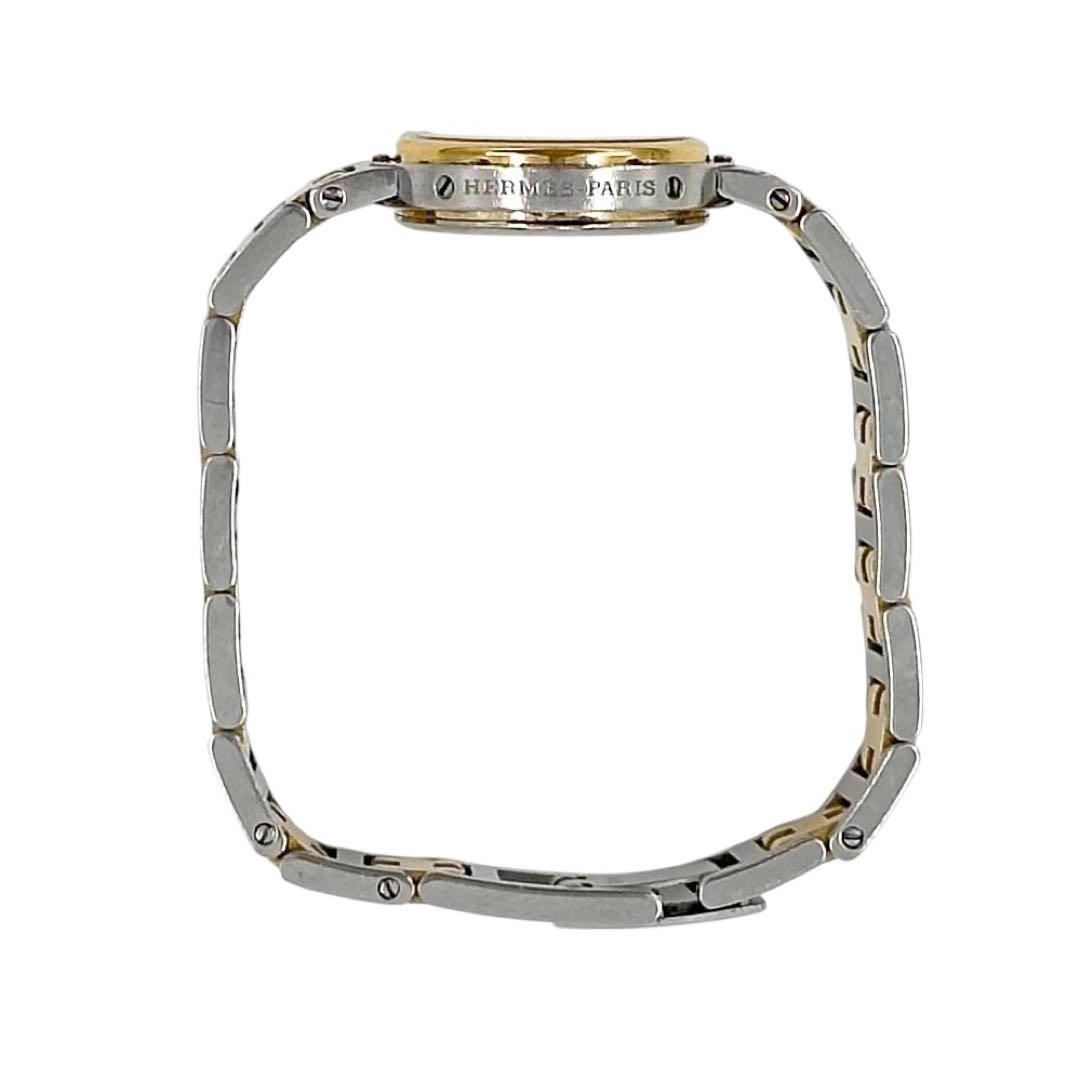 【美品】エルメス クリッパー Hベルト イエロー文字盤　コンビカラー