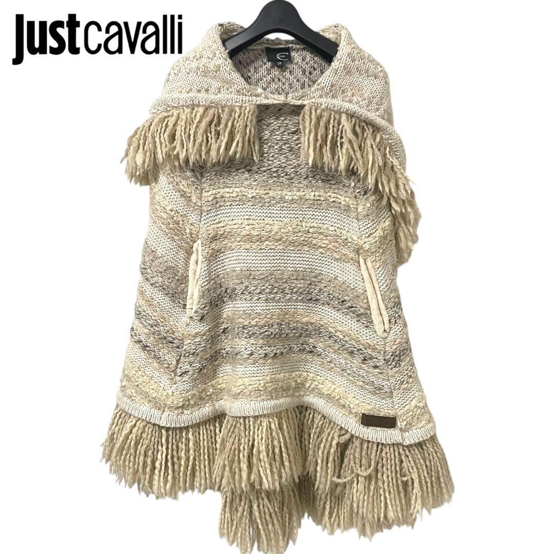 Just Cavalli /ニットポンチョ パーカー 38 ベージュ系 a535