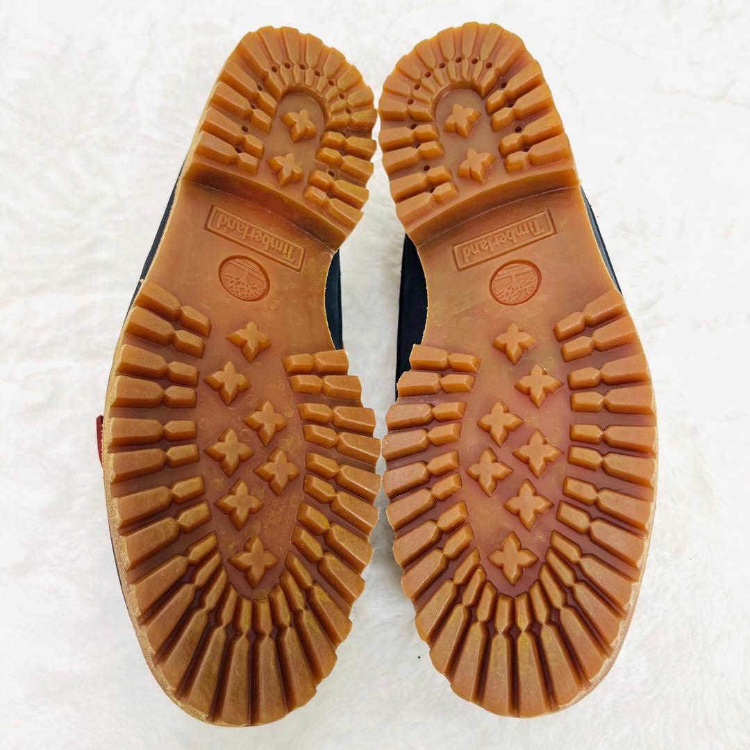 【美品】Timberland ヌバック デッキシューズ【8】ネイビー