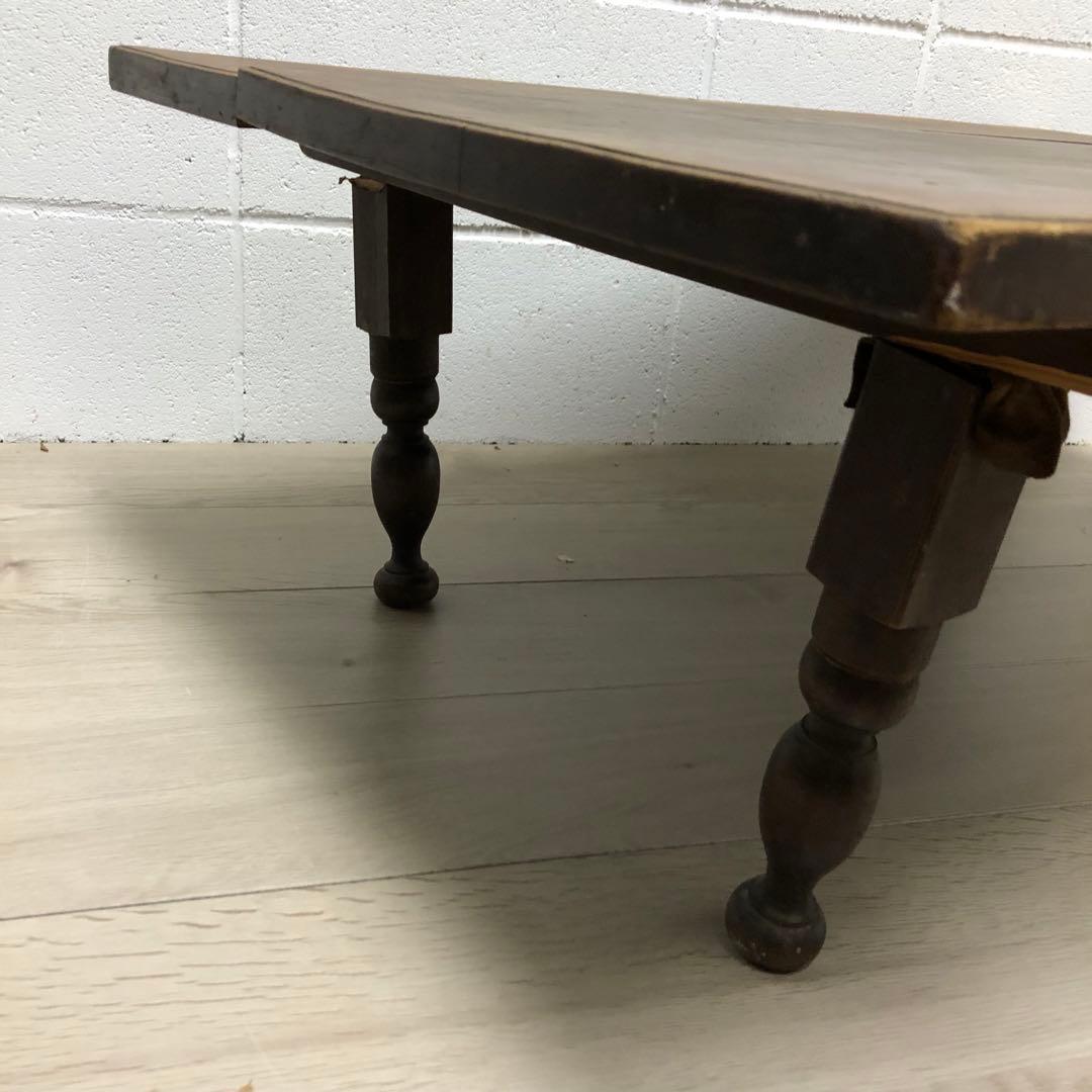 昭和レトロ　ちゃぶ台　木製　文机　座卓　ブラウン　作業台