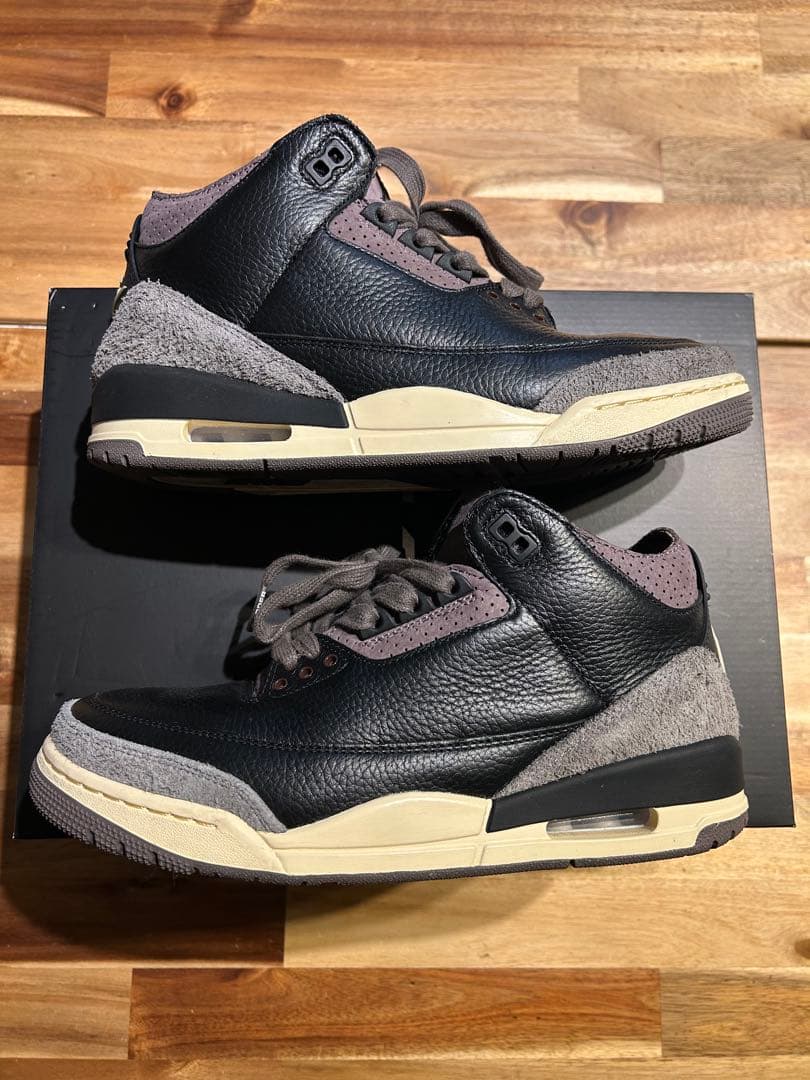 美品　A Ma Maniere Air Jordan 3 ブラック/グレーW27
