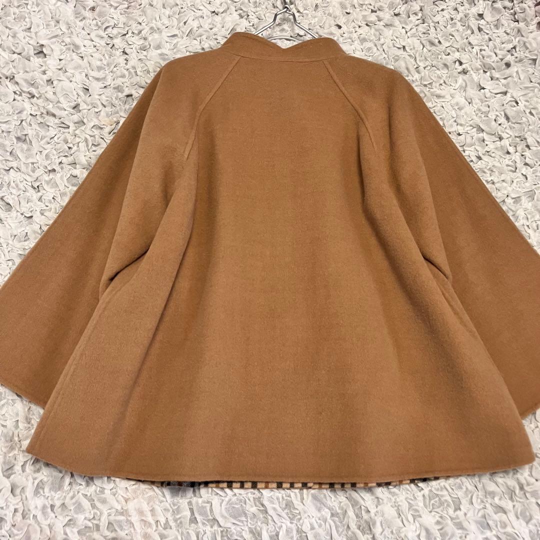 ウールマーク【ダックスロンドン DAKS】40サイズ フレア コート チェック