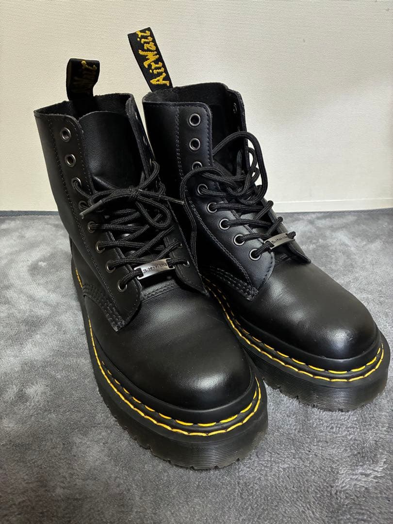 【レザー用ワックス付き】Dr. Martens ブーツ ブラック UK7