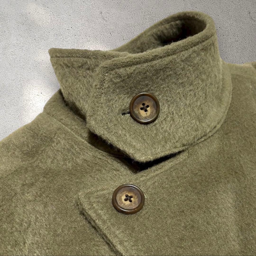 【美品］AVIREX　アヴィレックス　スライバーニット ロングコート　ミリタリー