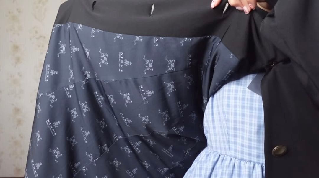 ケープコート　青木美沙子　NINA'S しまみさ　ロングコート　コート　3L