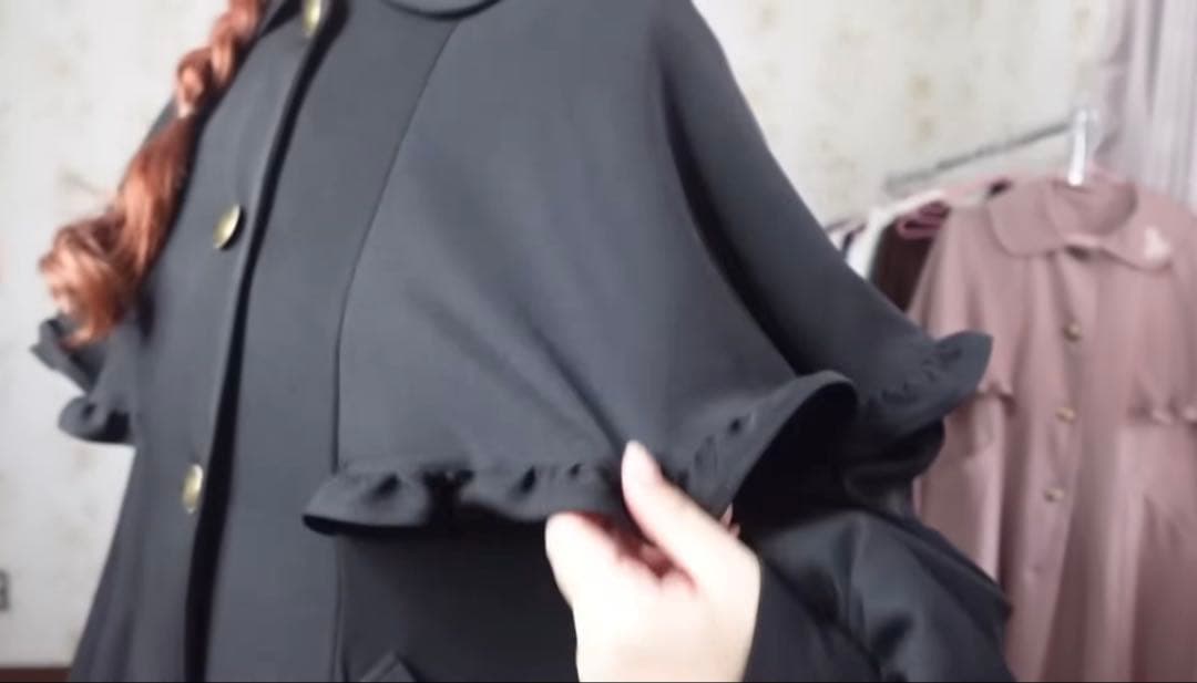 ケープコート　青木美沙子　NINA'S しまみさ　ロングコート　コート　3L