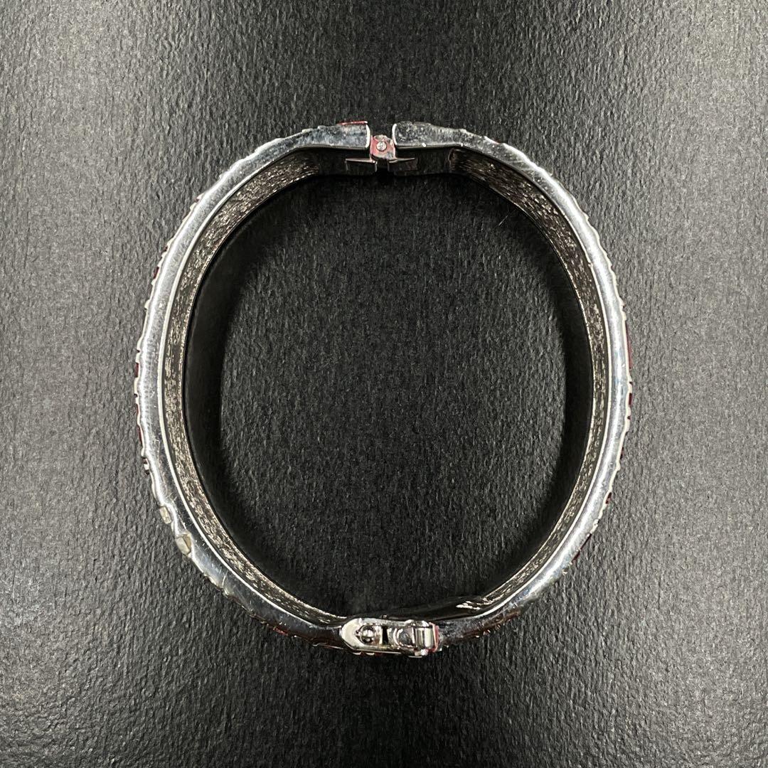 希少　オールド　ディオール　トロッター　ロゴ　ボルドー　ブレスレット　バングル