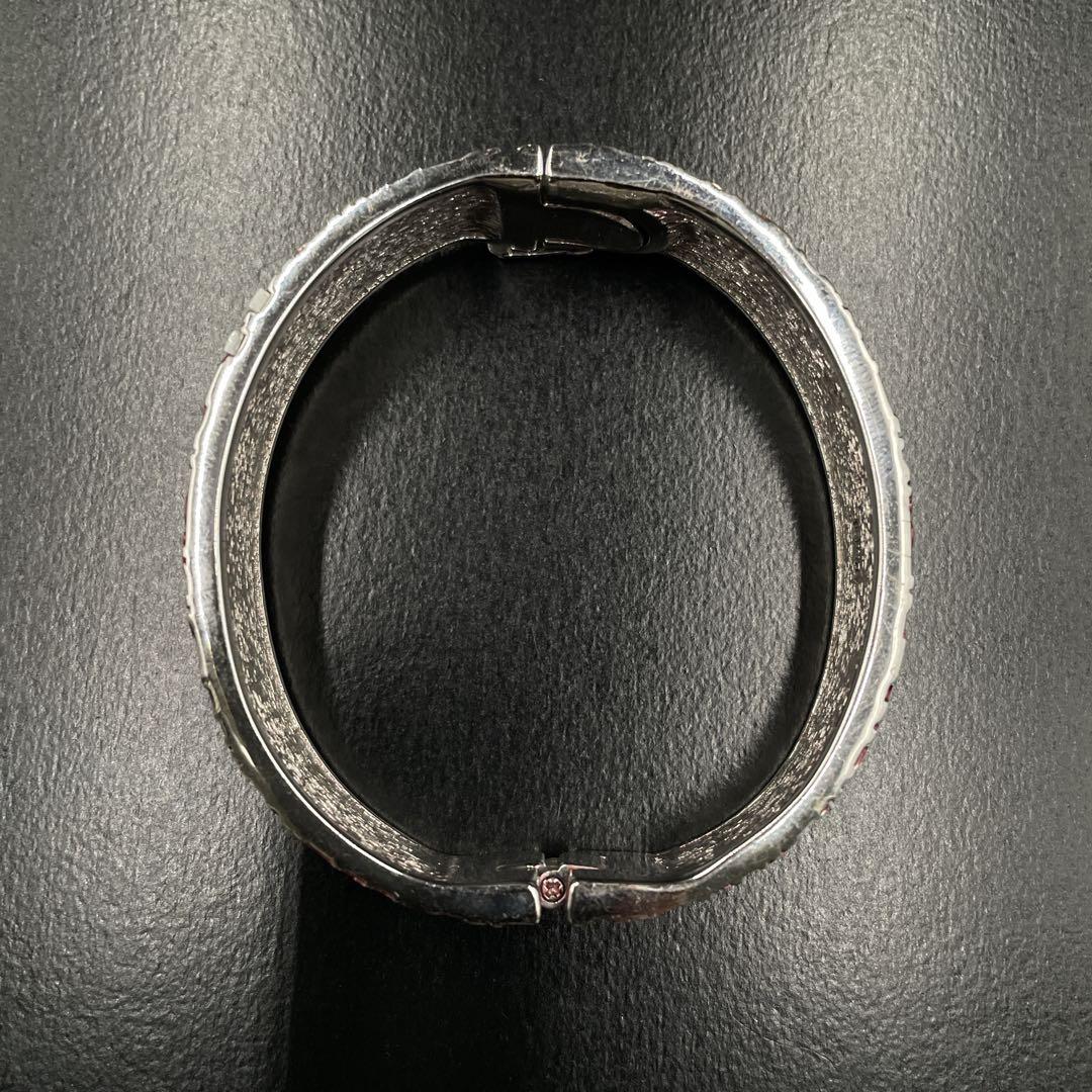 希少　オールド　ディオール　トロッター　ロゴ　ボルドー　ブレスレット　バングル