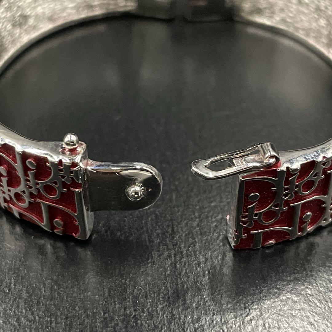 希少　オールド　ディオール　トロッター　ロゴ　ボルドー　ブレスレット　バングル