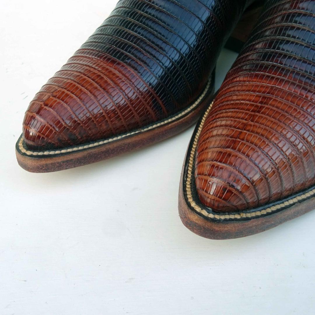 未使用ルケーシーLUCCHESE　2000リザードトカゲウエスタンブーツ9D