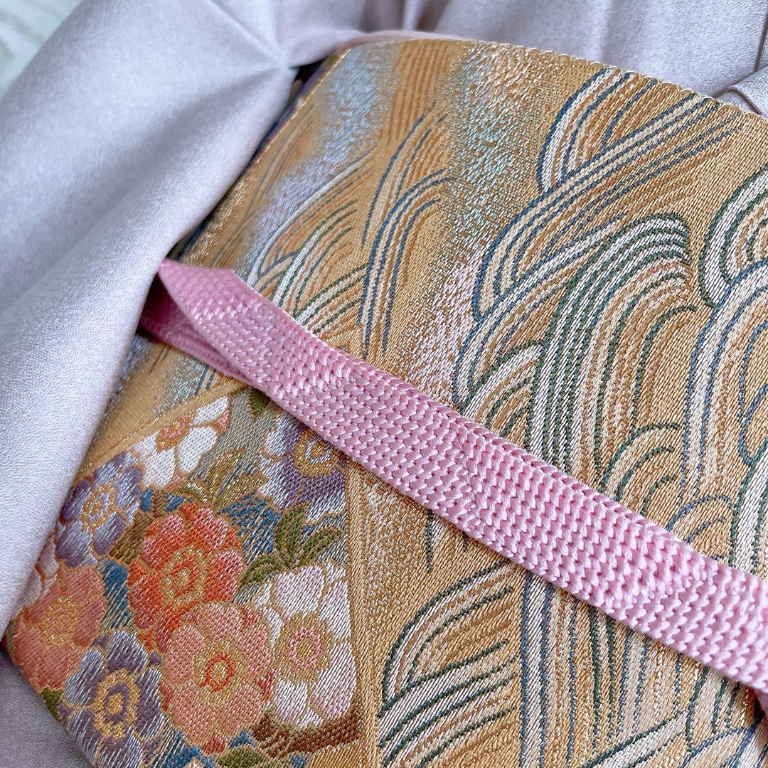 訪問着　フルセット　扇子　螺鈿加工　花々　金彩加工　入学式　卒業式　着物　Q5