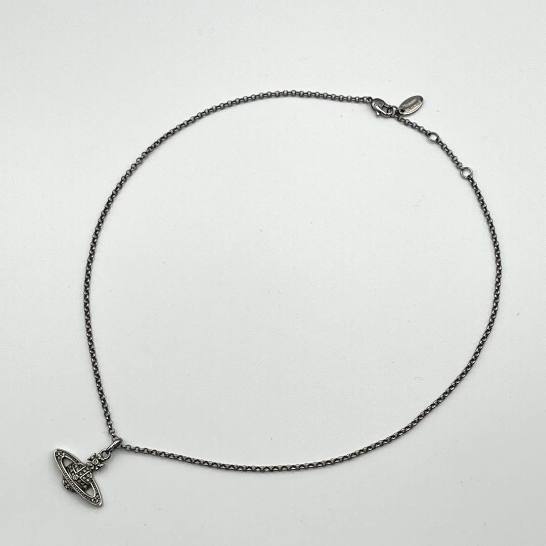 美品✨vivienne westwood ネックレス ラインストーン　シルバー