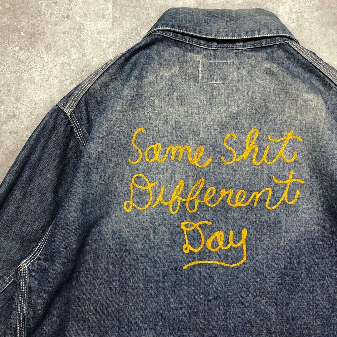 FUCT SSDD デニム カバーオール M ファクト 刺繍 インディゴ