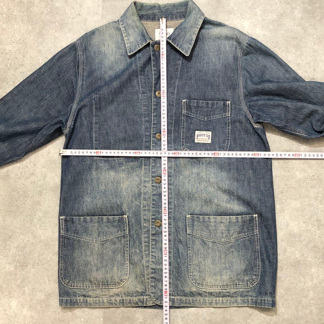 FUCT SSDD デニム カバーオール M ファクト 刺繍 インディゴ