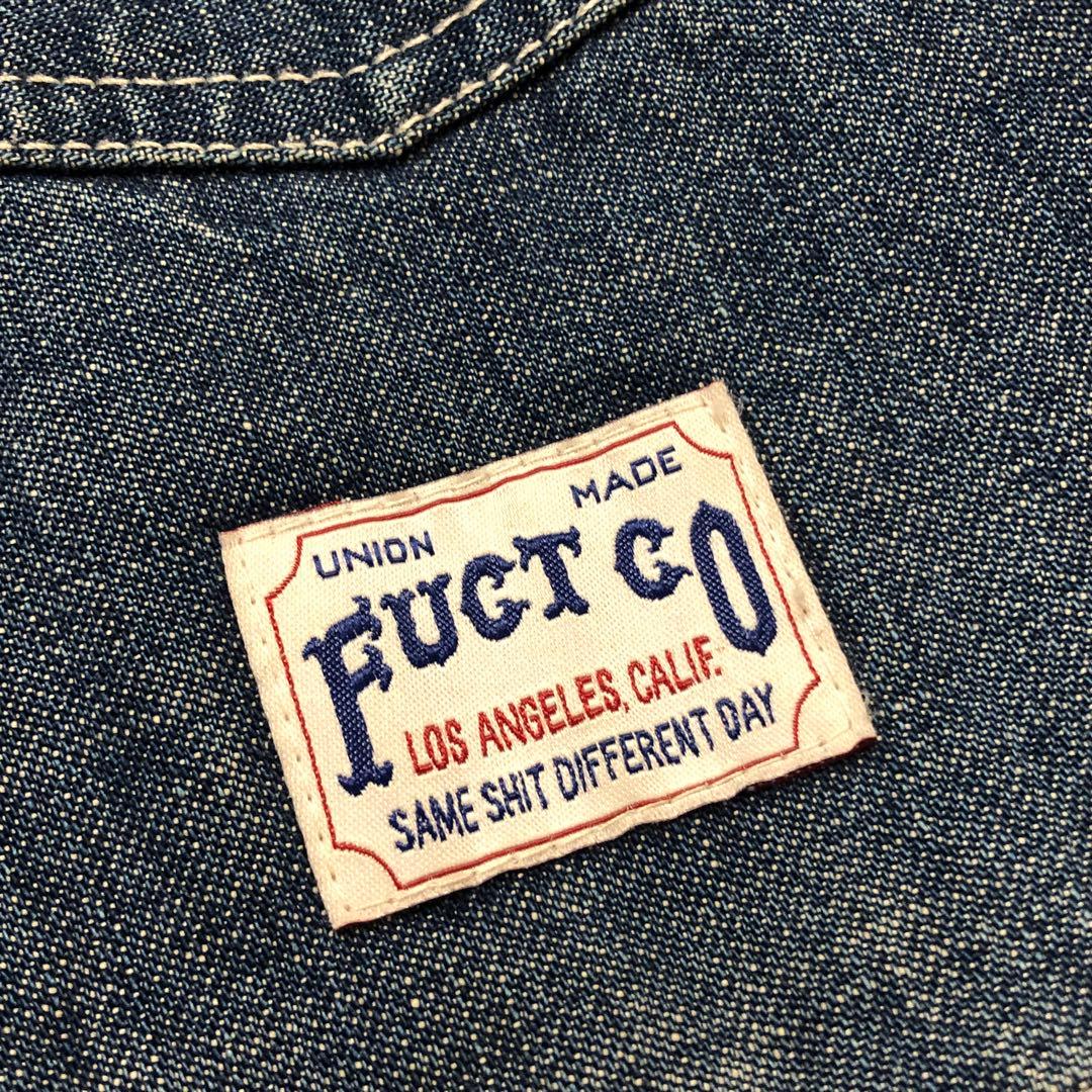 FUCT SSDD デニム カバーオール M ファクト 刺繍 インディゴ