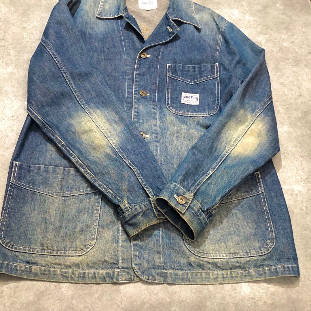FUCT SSDD デニム カバーオール M ファクト 刺繍 インディゴ