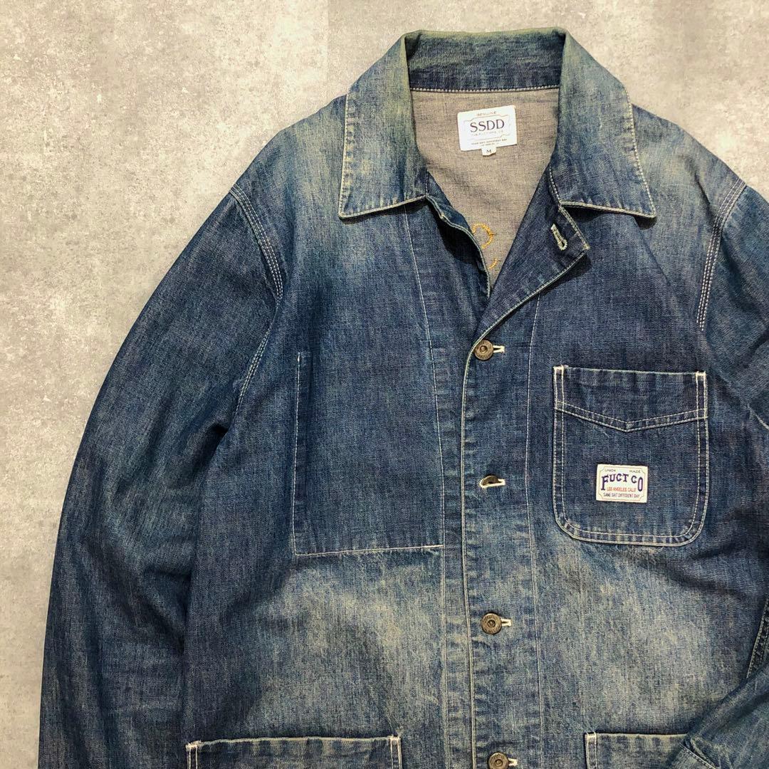 FUCT SSDD デニム カバーオール M ファクト 刺繍 インディゴ