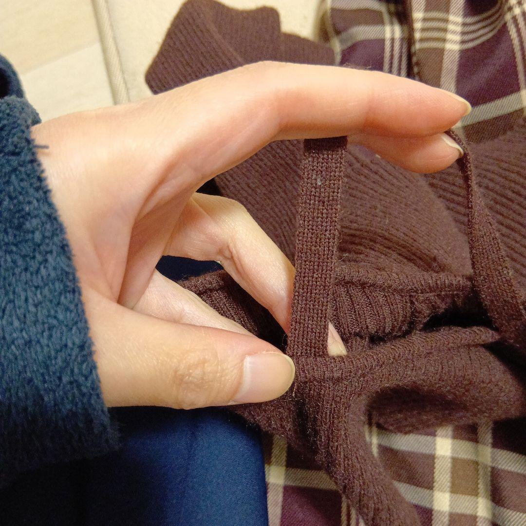 ロゼミューズ✩checkered knit docking onepiece