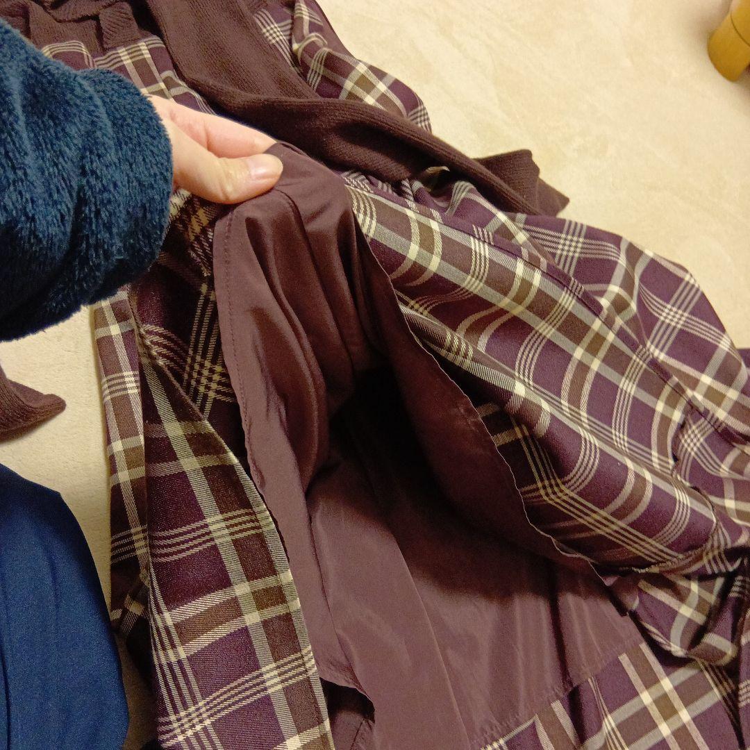 ロゼミューズ✩checkered knit docking onepiece