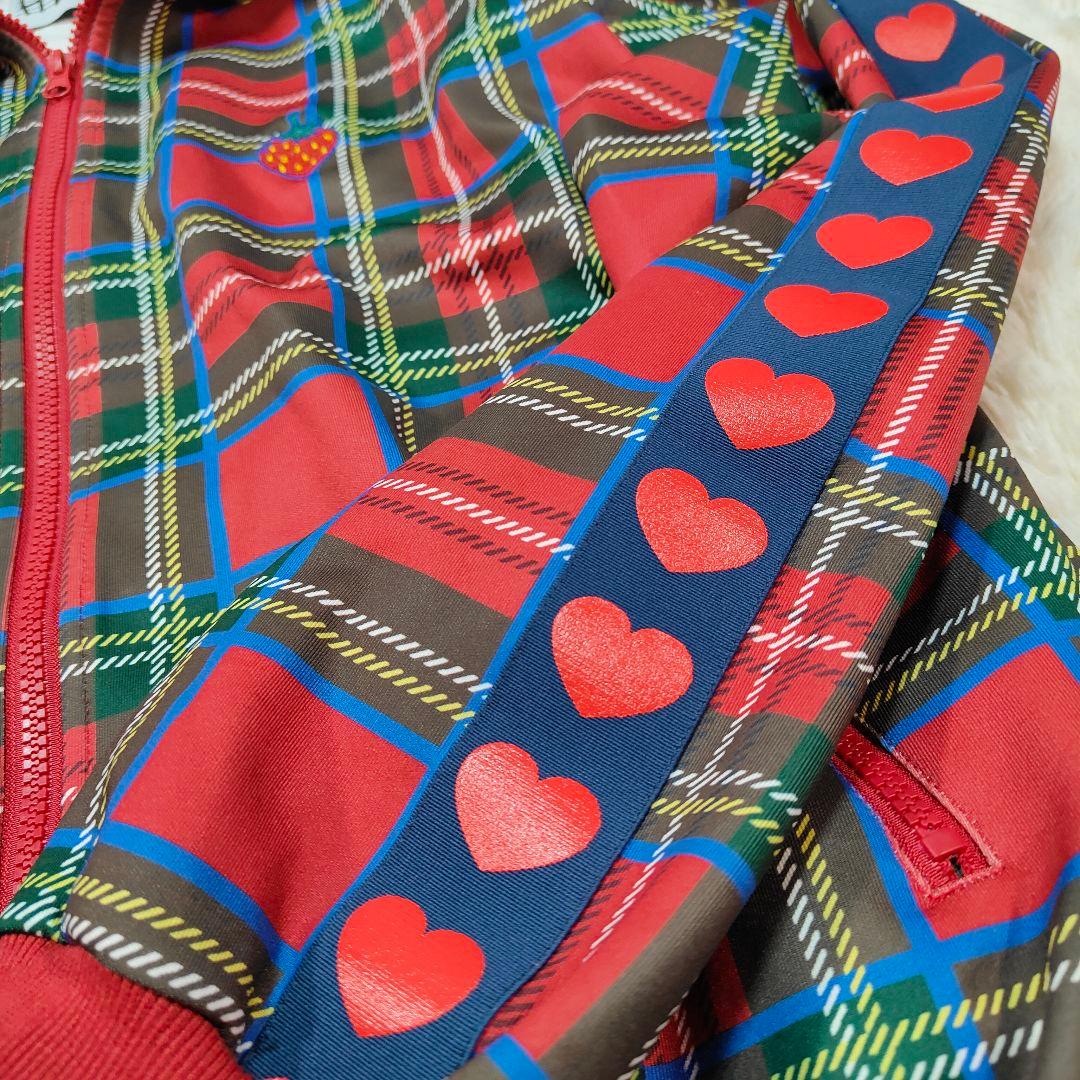 美品✨HEIHEI トラックジャケット 赤 ハート いちご フリーサイズ