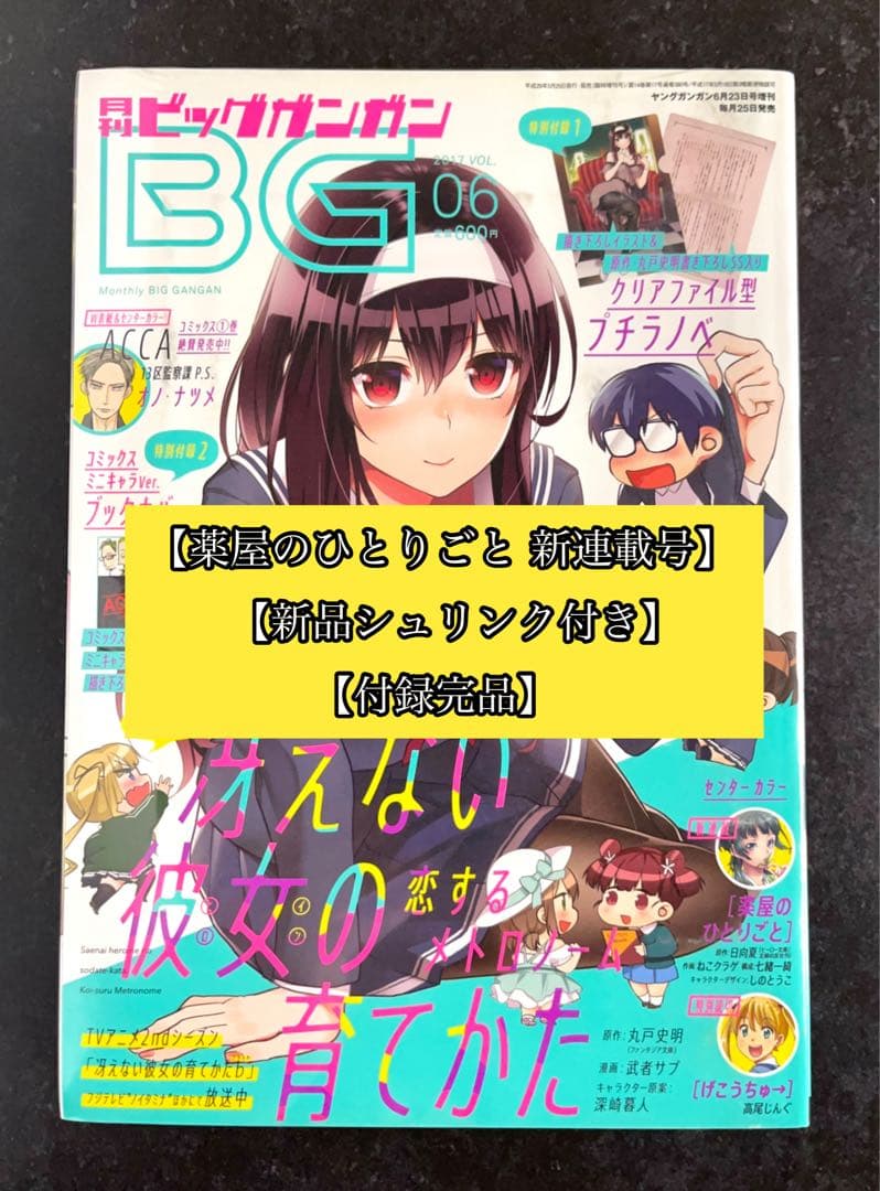 ●ビッグガンガン 2017年 6月号 ●新連載 薬屋のひとりごと 日向夏