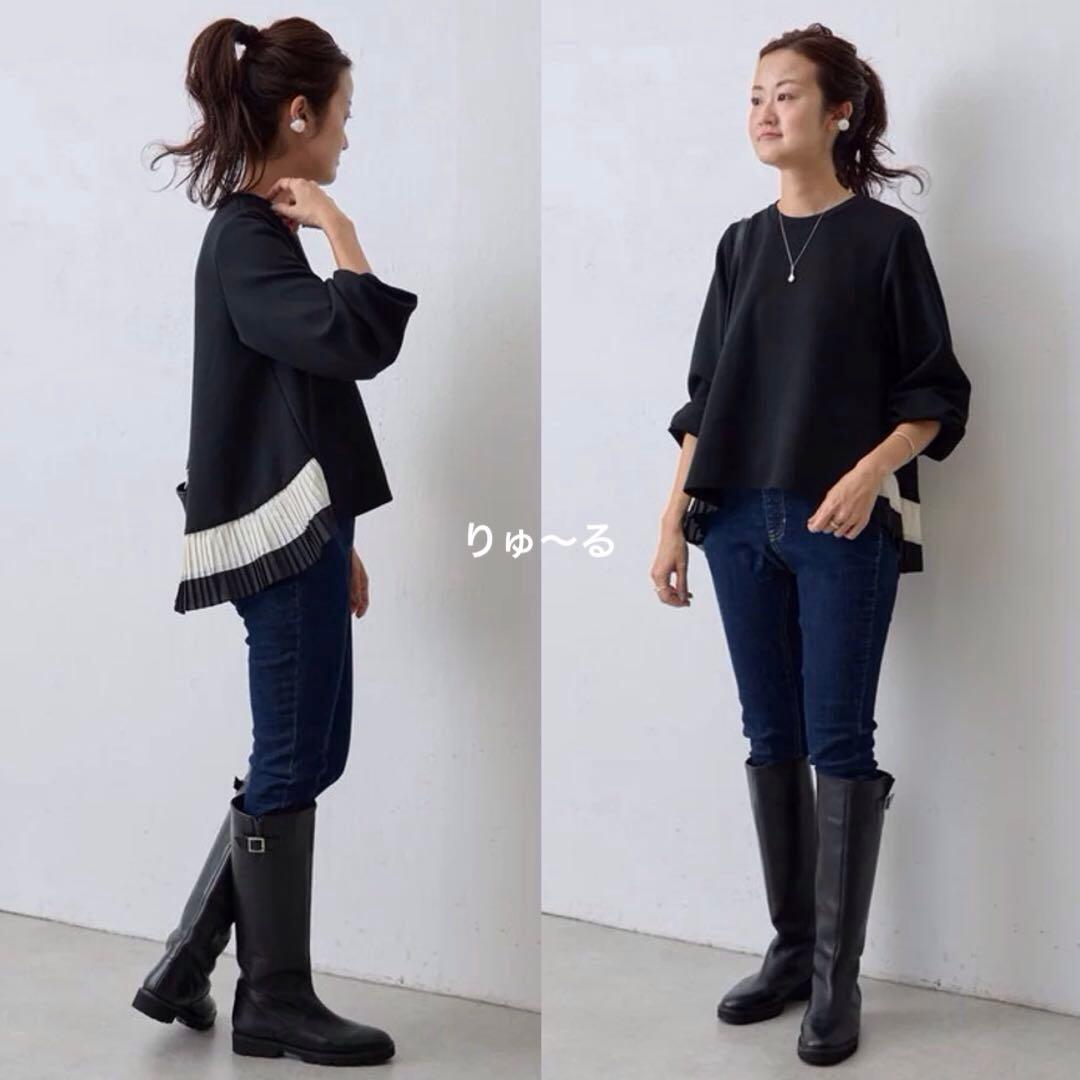 25SS⭐️美品⭐️ビアズリー後ろプリーツカットソー 裾プリーツプルオーバー