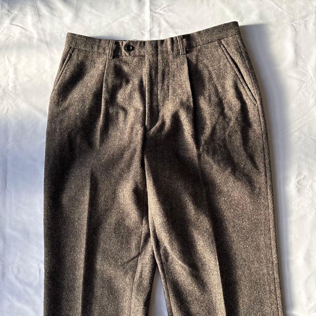 美品 BURBERRY LONDON バーバリー ウール ツィード パンツ