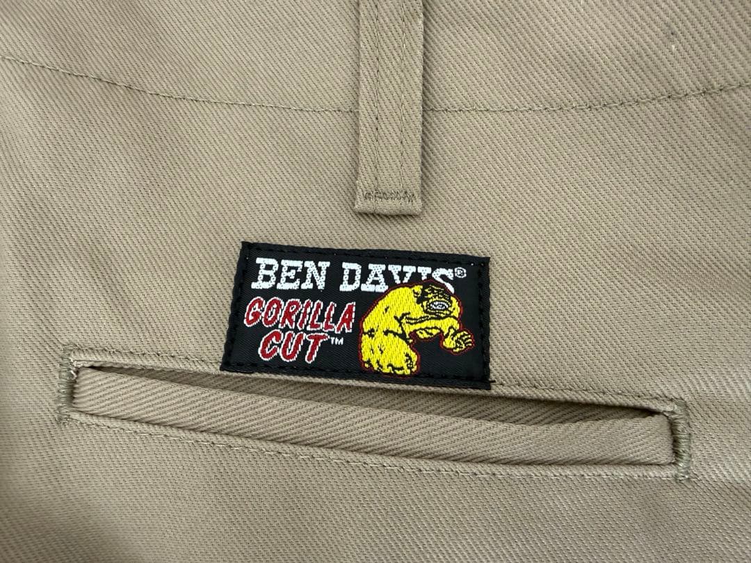 ベンデイビス BEN DAVIS ゴリラカットパンツw36 カーキ