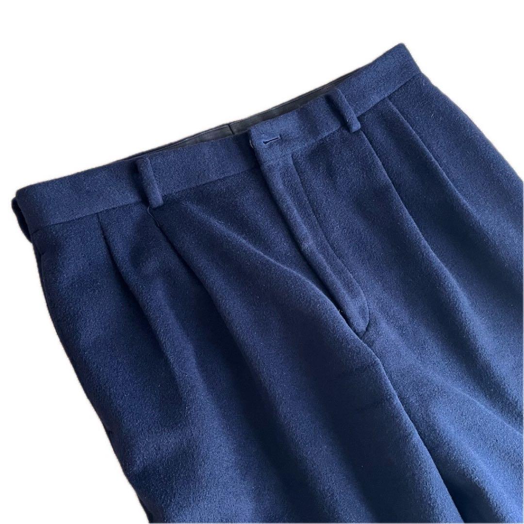 ✨美品✨PAPAS パパス アンゴラ60% ウール スーツ ネイビー 希少 秋冬