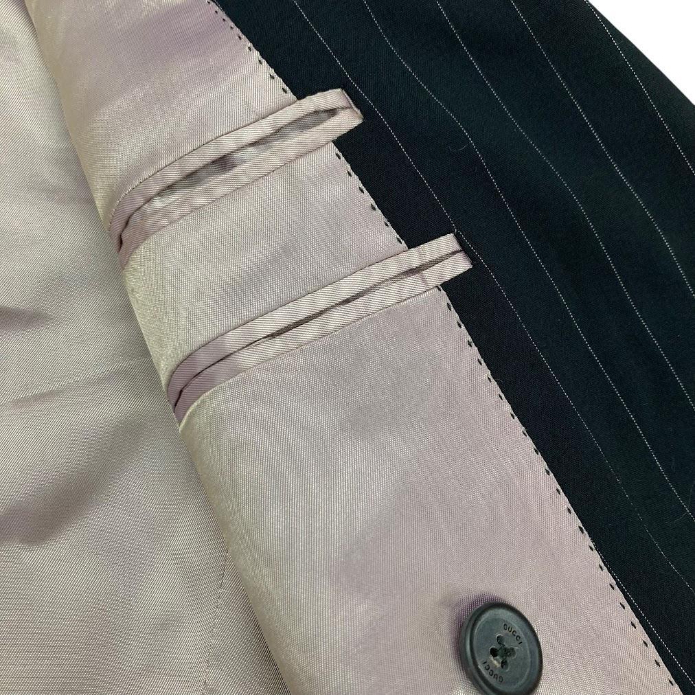 GUCCI グッチ ダブル スーツ セットアップ ストライプ ブラック