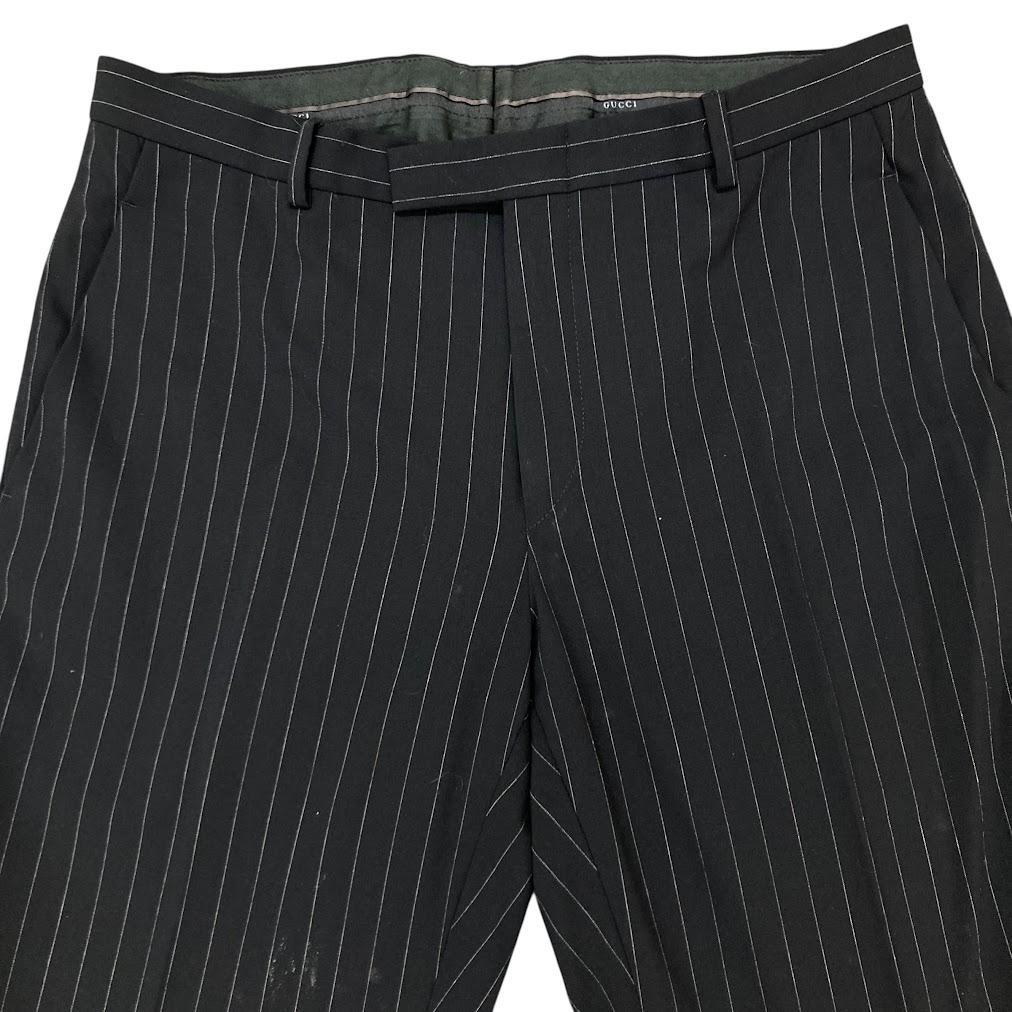 GUCCI グッチ ダブル スーツ セットアップ ストライプ ブラック