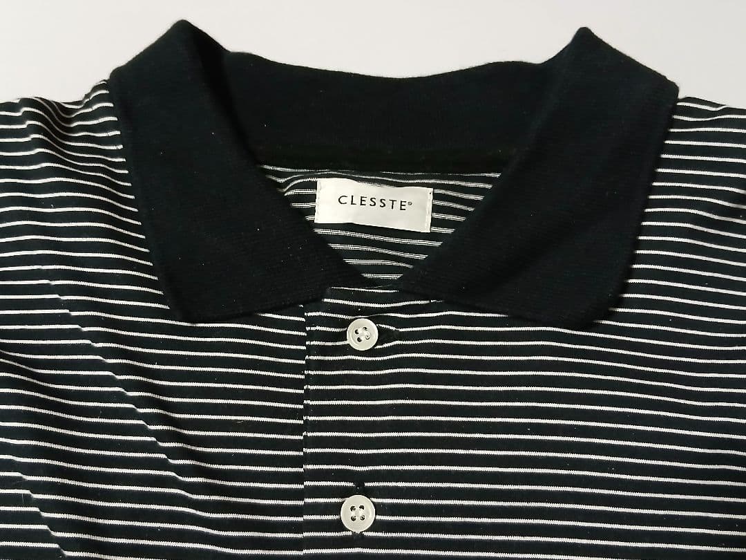 完売　CLESSTE クレスト 半袖ボーダーシャツ size.F　黒白