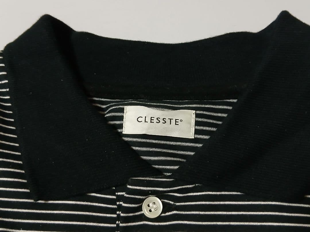 完売　CLESSTE クレスト 半袖ボーダーシャツ size.F　黒白
