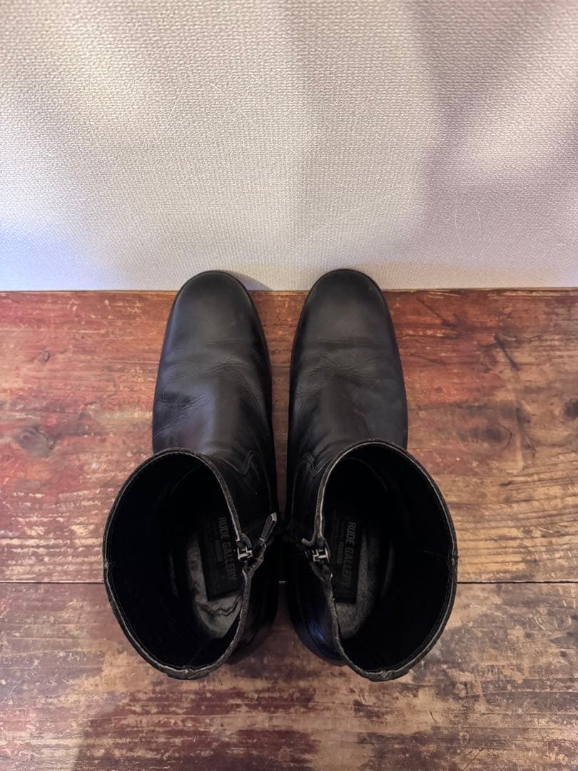 RUDE GALLERY ルードギャラリー サイドジップ ブーツ ブラック