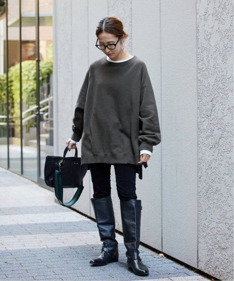 フレームワーク　ラグランポンチョスエット