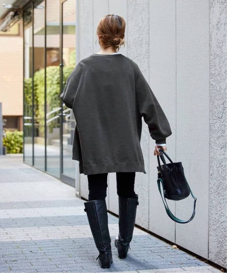 フレームワーク　ラグランポンチョスエット